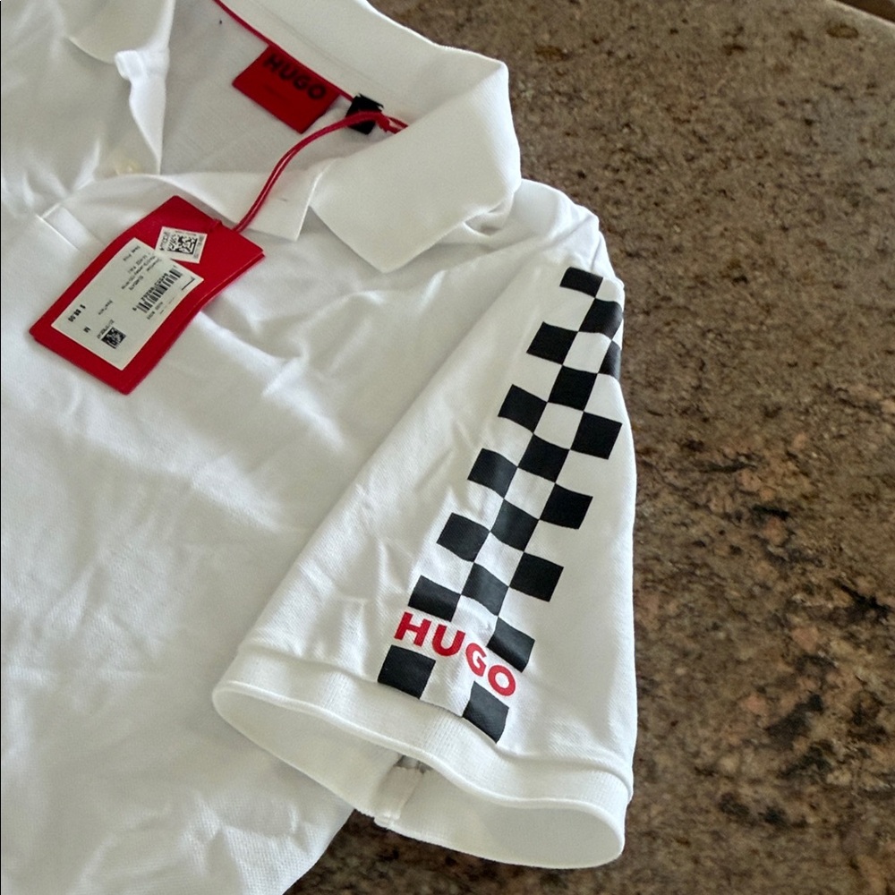 Hugo White Polo Shirt for Men - Picture 4 of 6